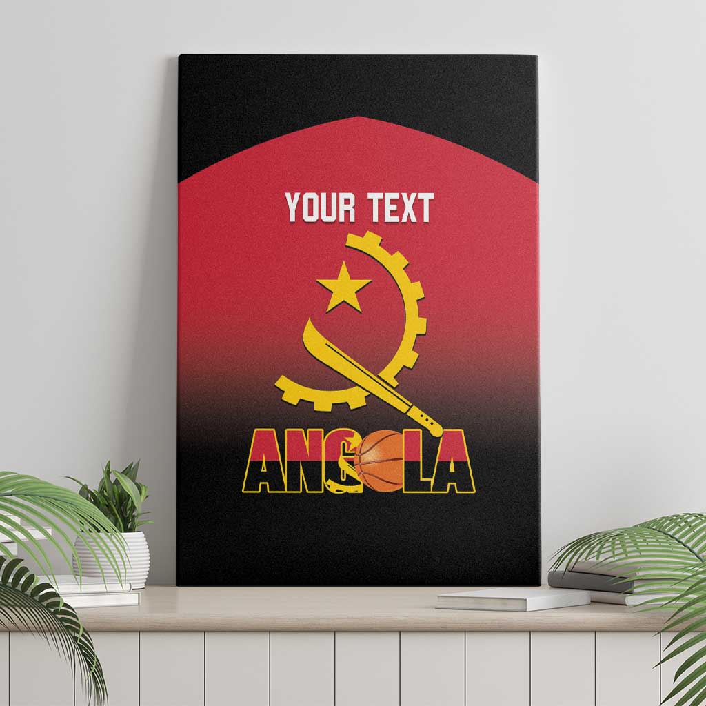 Afro Basketball Custom Angola Canvas Wall Art Go Champions Angolan - African Pride