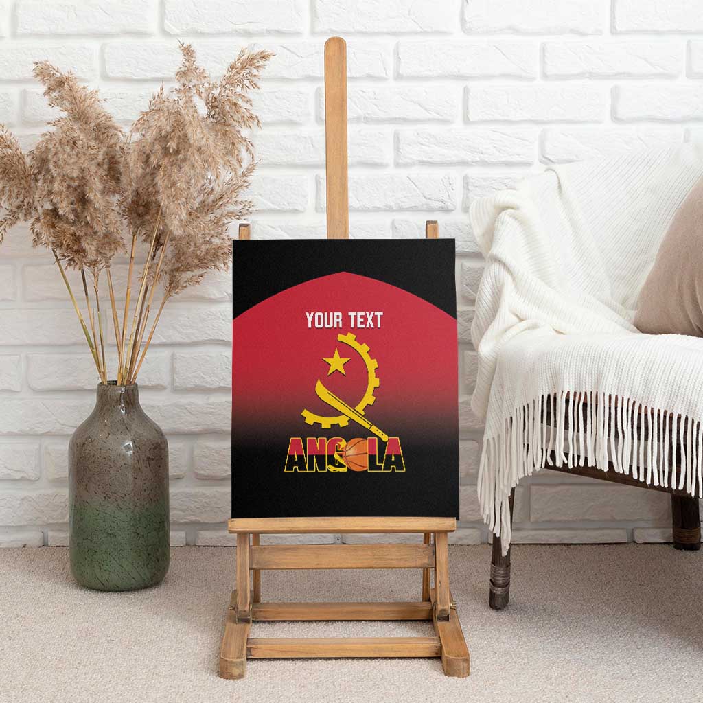 Afro Basketball Custom Angola Canvas Wall Art Go Champions Angolan - African Pride