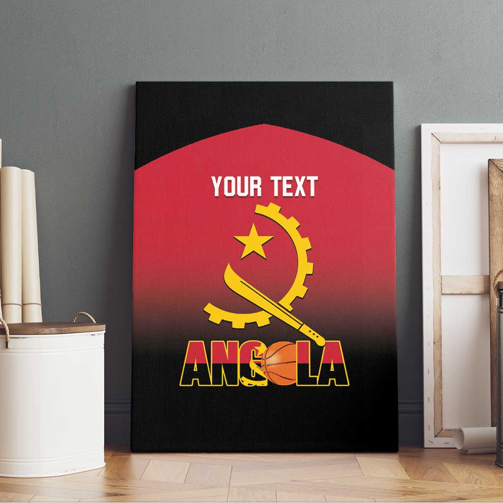 Afro Basketball Custom Angola Canvas Wall Art Go Champions Angolan - African Pride