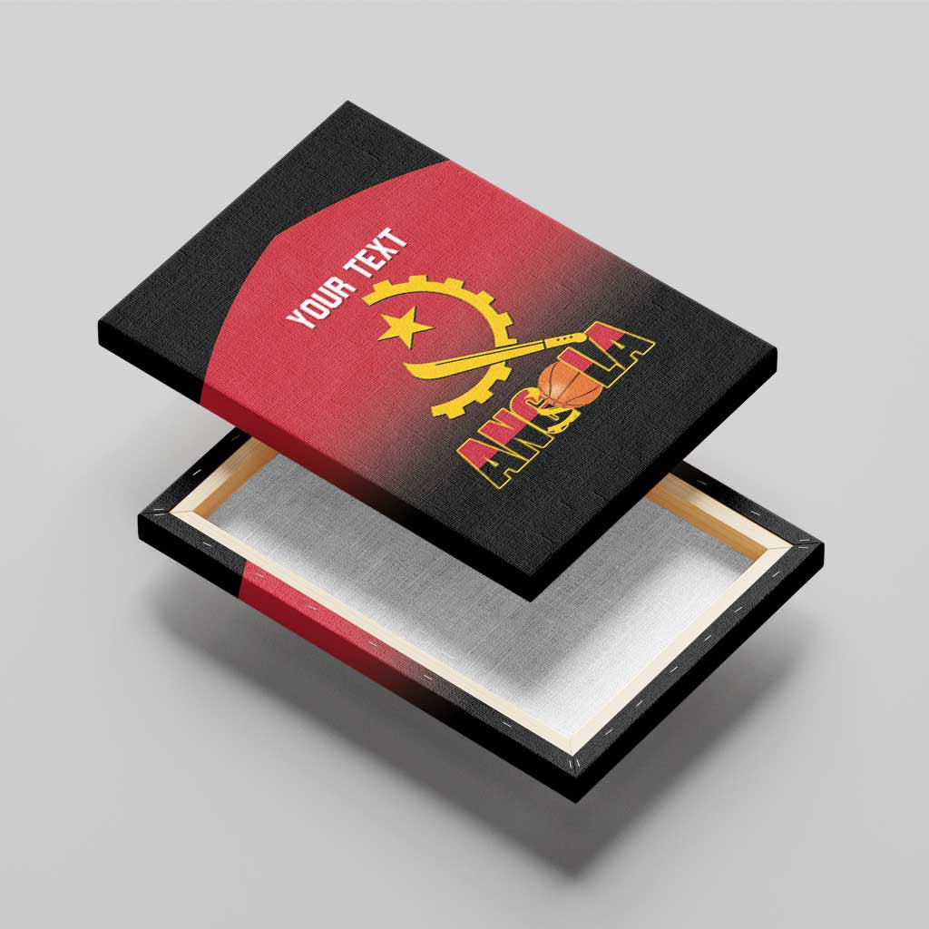 Afro Basketball Custom Angola Canvas Wall Art Go Champions Angolan - African Pride