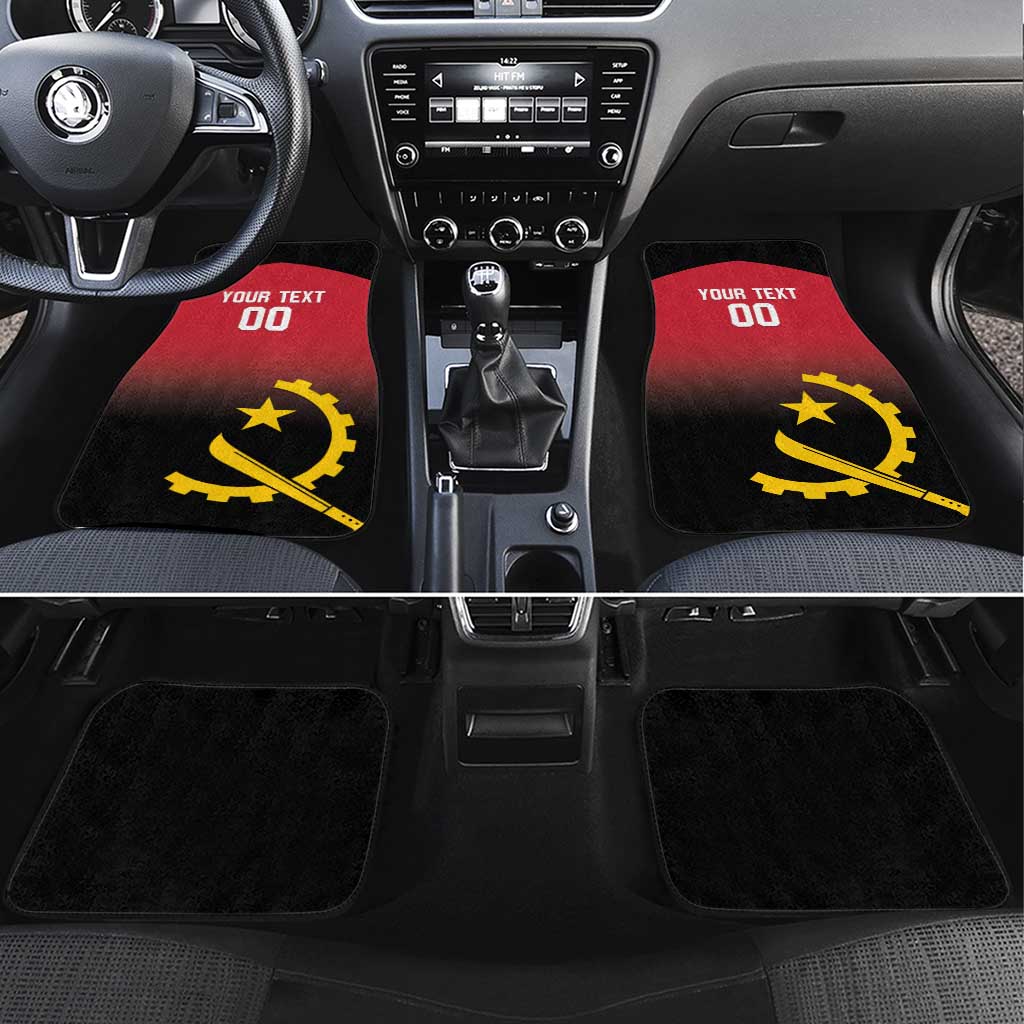 Afro Basketball Custom Angola Car Mats Go Champions Angolan - African Pride