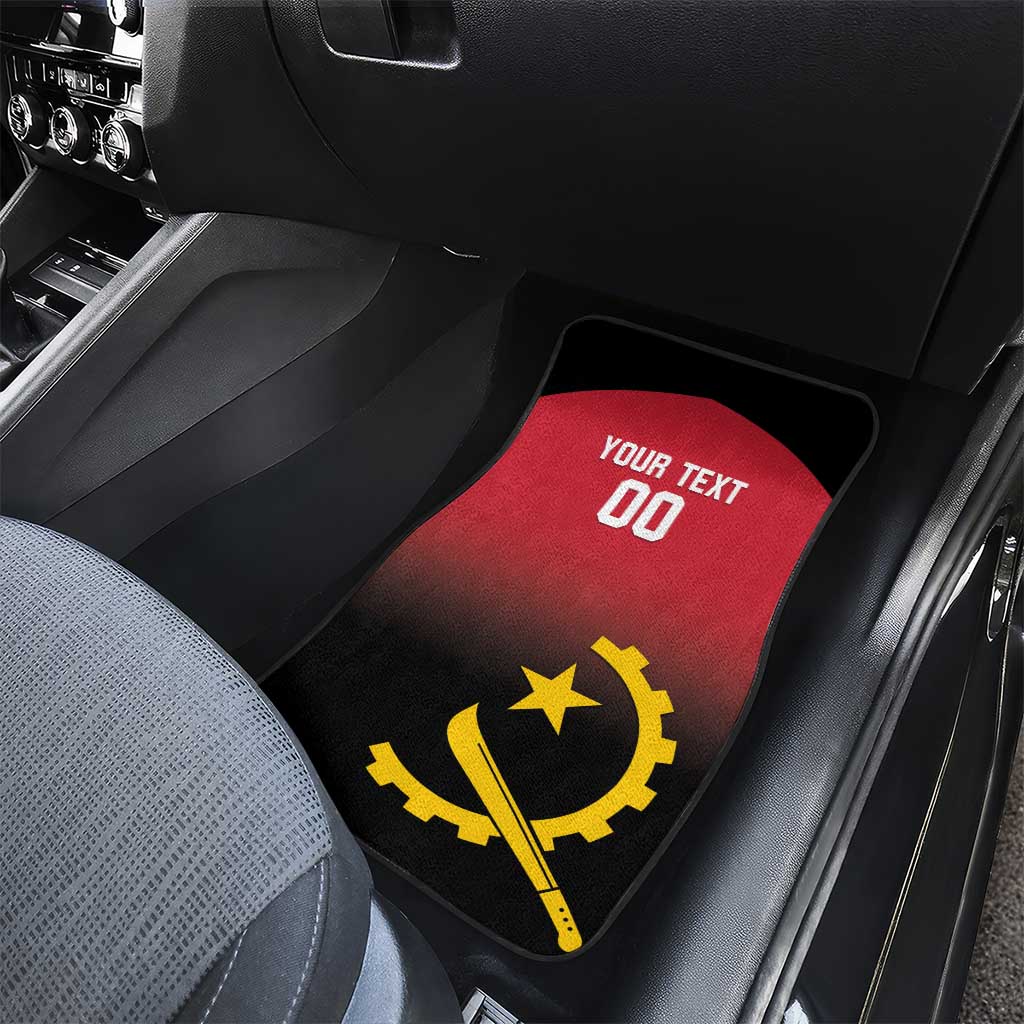 Afro Basketball Custom Angola Car Mats Go Champions Angolan - African Pride