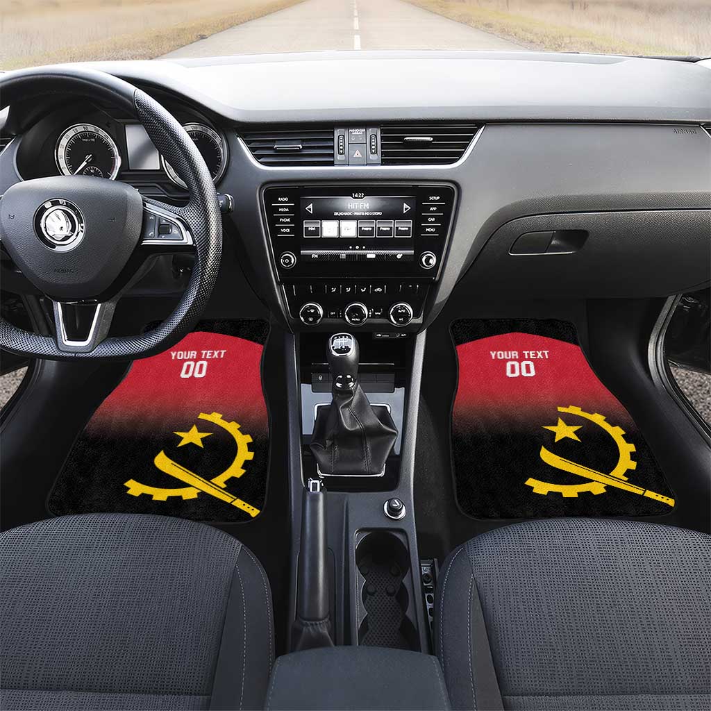 Afro Basketball Custom Angola Car Mats Go Champions Angolan - African Pride
