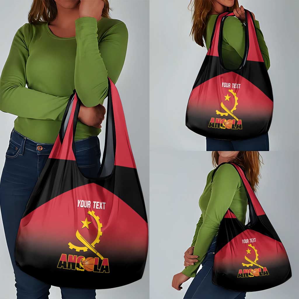 Afro Basketball Custom Angola Grocery Bag Go Champions Angolan - African Pride