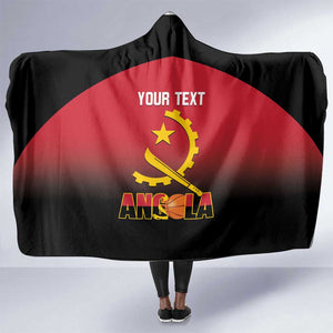 Afro Basketball Custom Angola Hooded Blanket Go Champions Angolan - African Pride