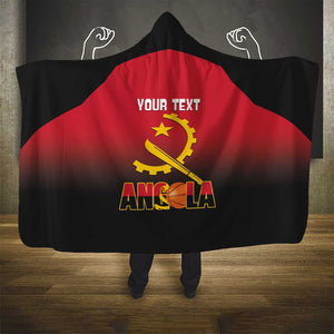 Afro Basketball Custom Angola Hooded Blanket Go Champions Angolan - African Pride