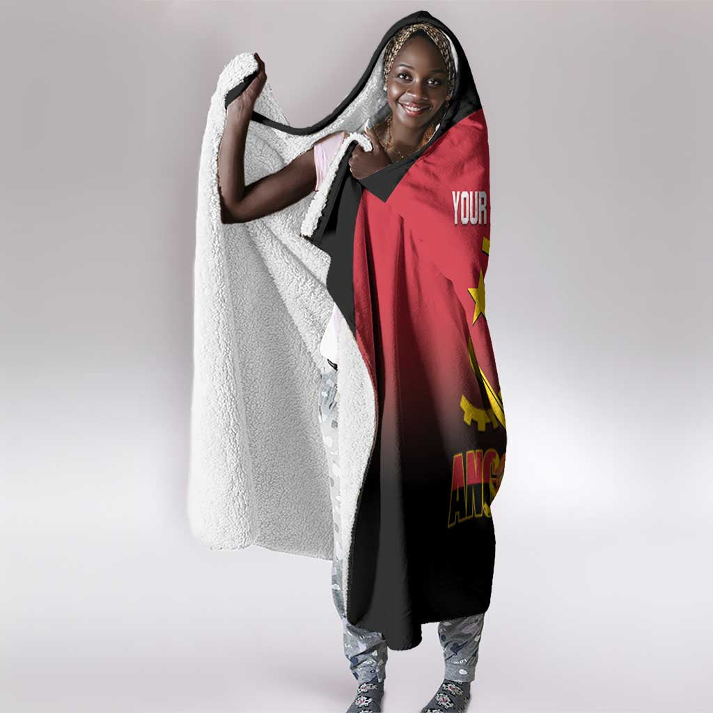 Afro Basketball Custom Angola Hooded Blanket Go Champions Angolan - African Pride
