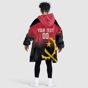 Afro Basketball Custom Angola Kid Wearable Blanket Hoodie Go Champions Angolan - African Pride