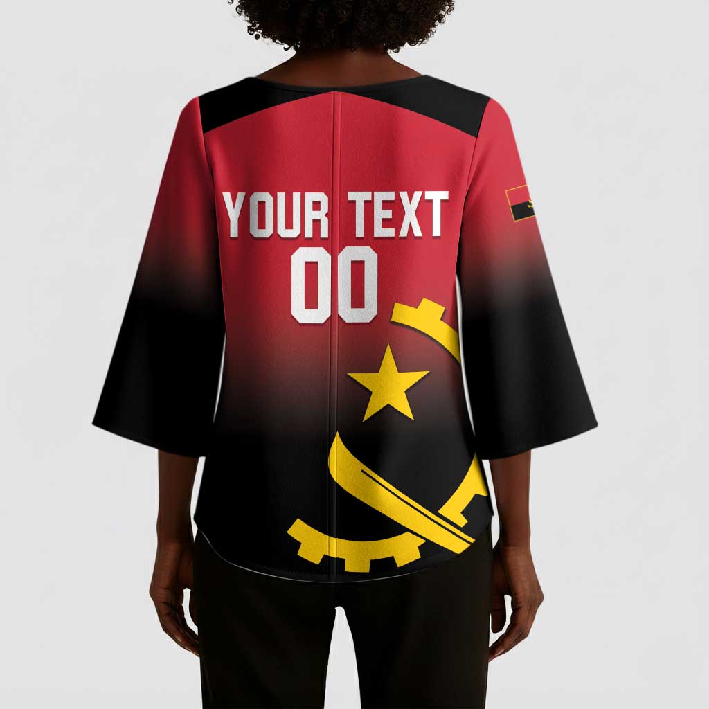 Angola Basketball Custom Kimono Sleeve Blouse Go Champions Angolan