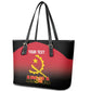Afro Basketball Custom Angola Leather Tote Bag Go Champions Angolan - African Pride