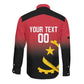 Afro Basketball Custom Angola Long Sleeve Button Shirt Go Champions Angolan - African Pride