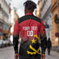 Afro Basketball Custom Angola Long Sleeve Button Shirt Go Champions Angolan - African Pride