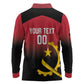 Afro Basketball Custom Angola Long Sleeve Polo Shirt Go Champions Angolan - African Pride