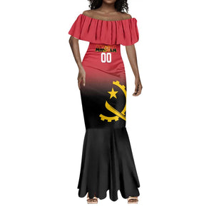 Afro Basketball Custom Angola Mermaid Dress Go Champions Angolan - African Pride