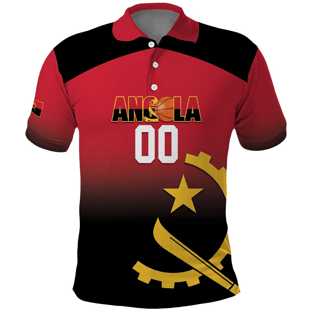 Afro Basketball Custom Angola Polo Shirt Go Champions Angolan - African Pride