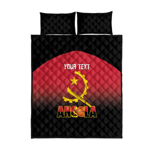 Afro Basketball Custom Angola Quilt Bed Set Go Champions Angolan - African Pride