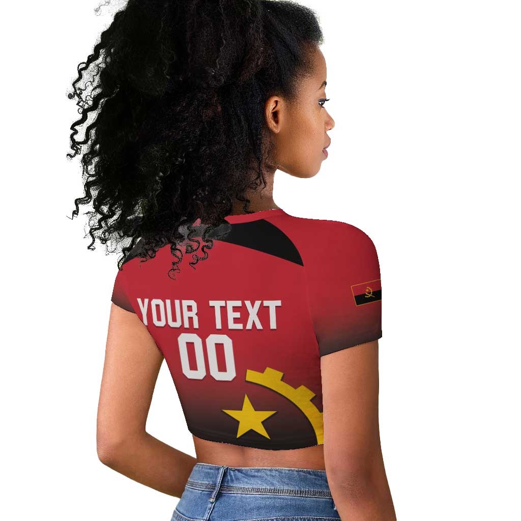Afro Basketball Custom Angola Raglan Cropped T shirt Go Champions Angolan - African Pride