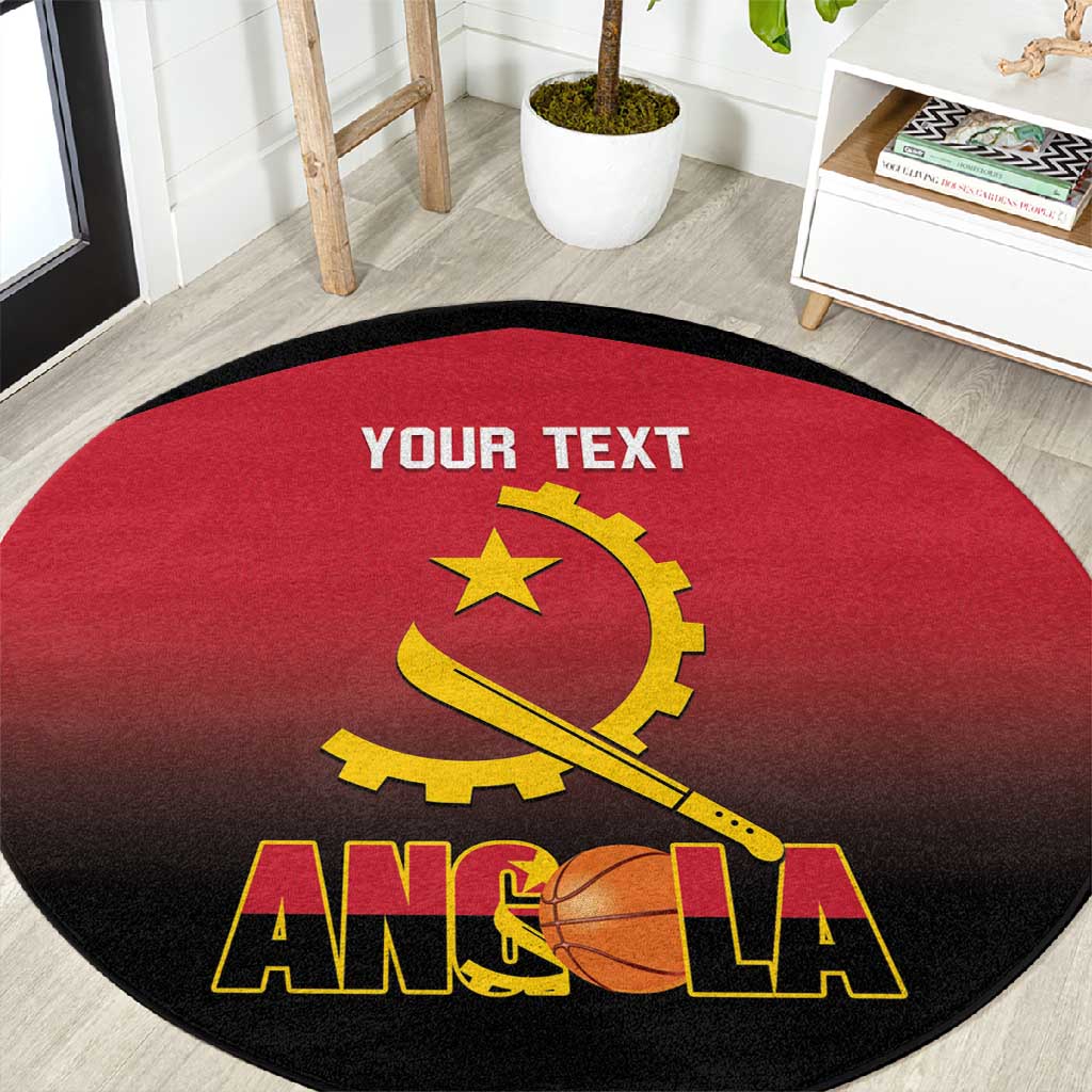 Afro Basketball Custom Angola Round Carpet Go Champions Angolan - African Pride