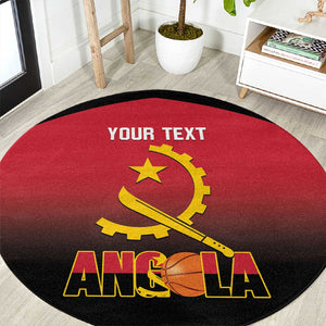 Afro Basketball Custom Angola Round Carpet Go Champions Angolan - African Pride