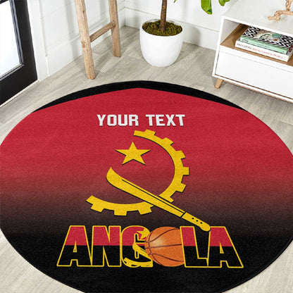 Afro Basketball Custom Angola Round Carpet Go Champions Angolan - African Pride