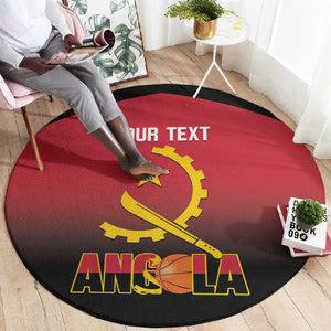 Afro Basketball Custom Angola Round Carpet Go Champions Angolan - African Pride