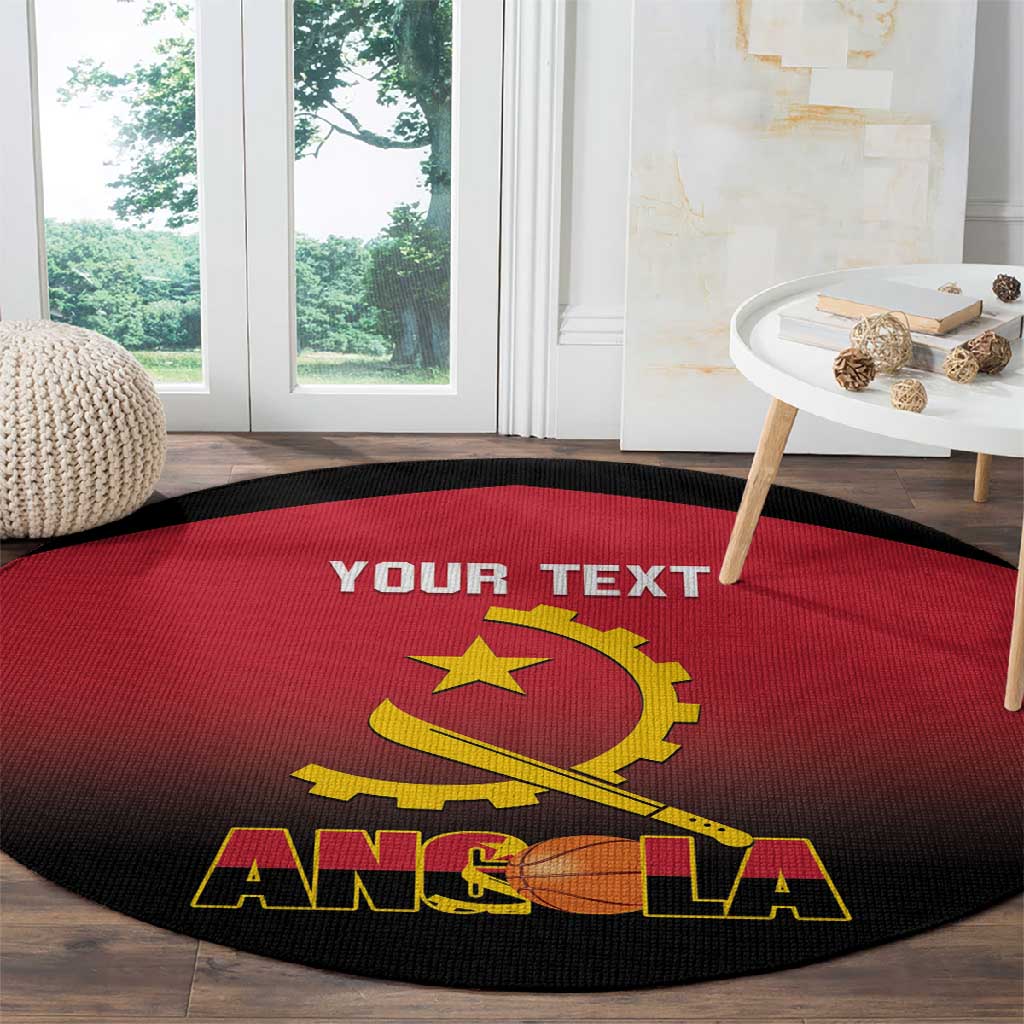 Afro Basketball Custom Angola Round Carpet Go Champions Angolan - African Pride