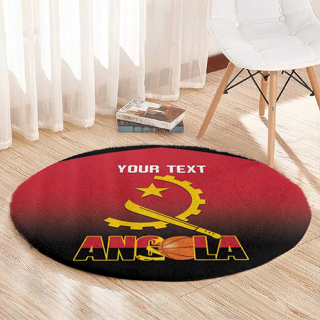 Afro Basketball Custom Angola Round Carpet Go Champions Angolan - African Pride