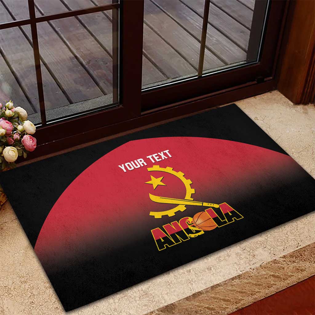 Afro Basketball Custom Angola Rubber Doormat Go Champions Angolan - African Pride