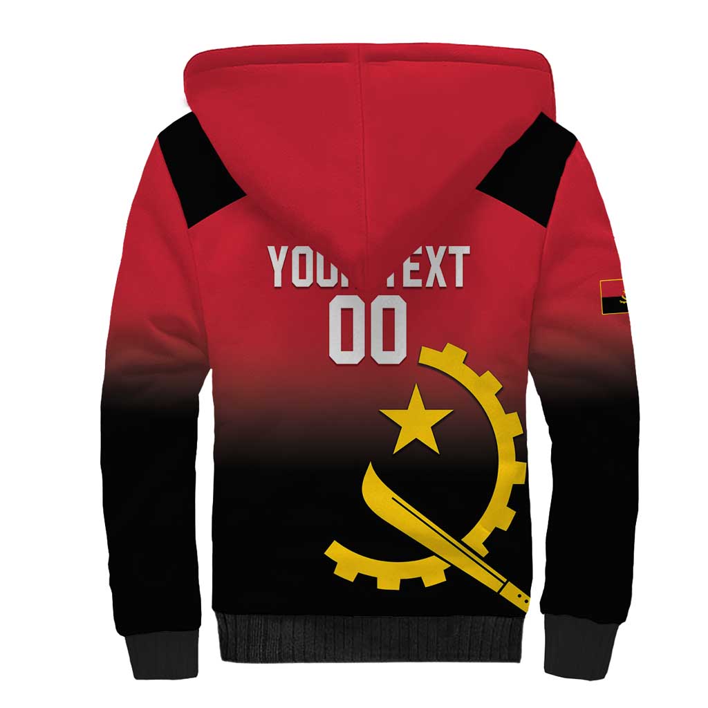 Afro Basketball Custom Angola Sherpa Hoodie Go Champions Angolan - African Pride