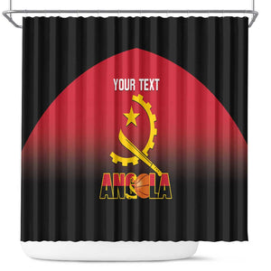 Afro Basketball Custom Angola Shower Curtain Go Champions Angolan - African Pride