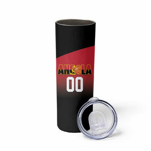 Afro Basketball Custom Angola Skinny Tumbler Go Champions Angolan - African Pride