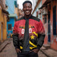 Afro Basketball Custom Angola Sleeve Zip Bomber Jacket Go Champions Angolan - African Pride