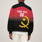 Afro Basketball Custom Angola Sleeve Zip Bomber Jacket Go Champions Angolan - African Pride