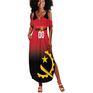 Afro Basketball Custom Angola Summer Maxi Dress Go Champions Angolan - African Pride