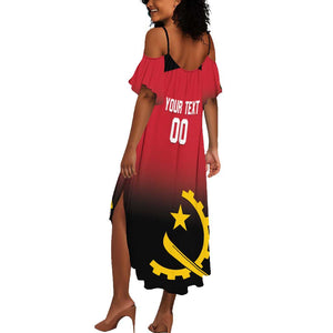 Afro Basketball Custom Angola Summer Maxi Dress Go Champions Angolan - African Pride