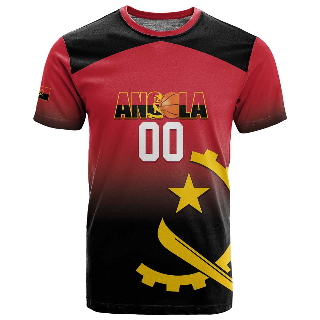 Afro Basketball Custom Angola T shirt Go Champions Angolan - African Pride