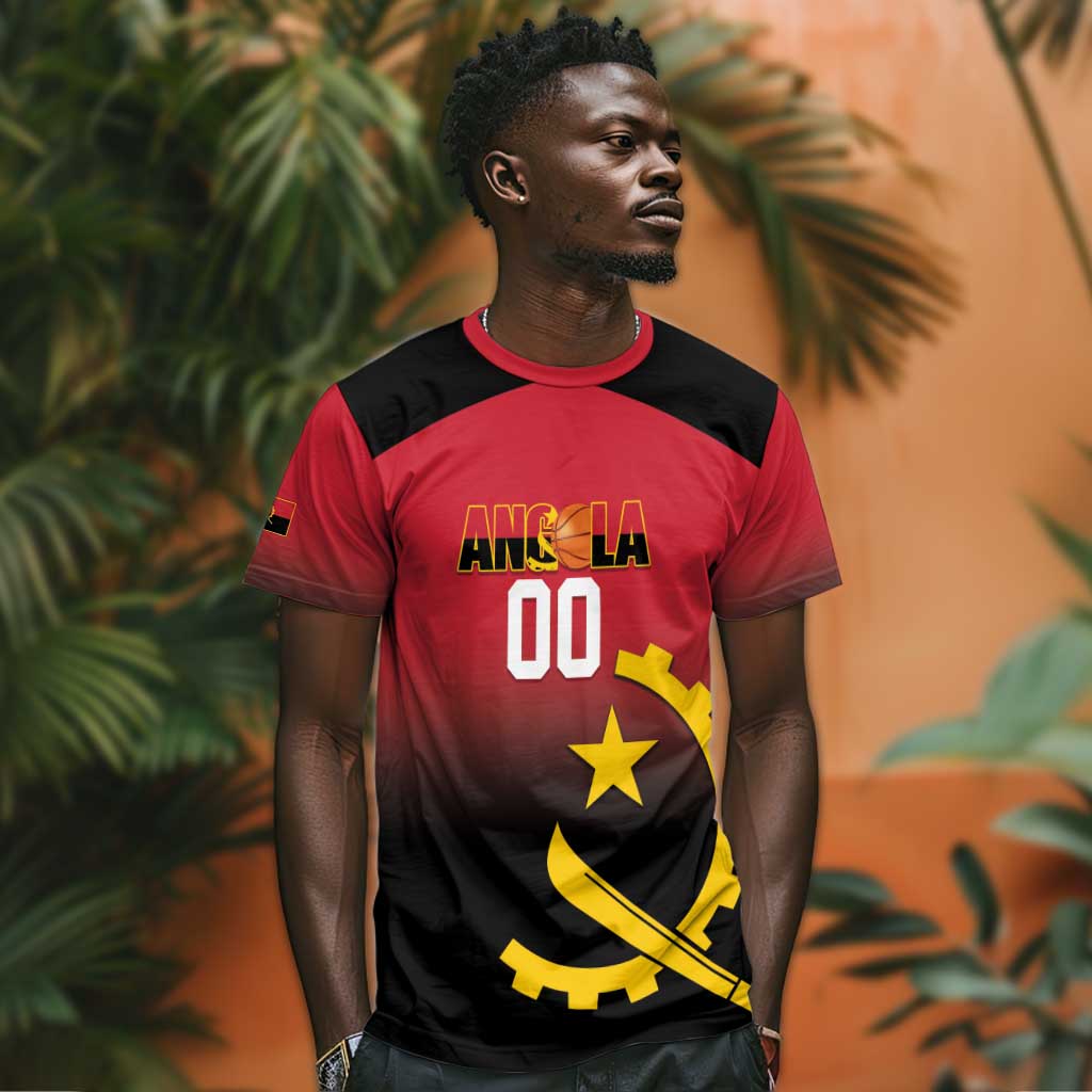 Afro Basketball Custom Angola T shirt Go Champions Angolan - African Pride