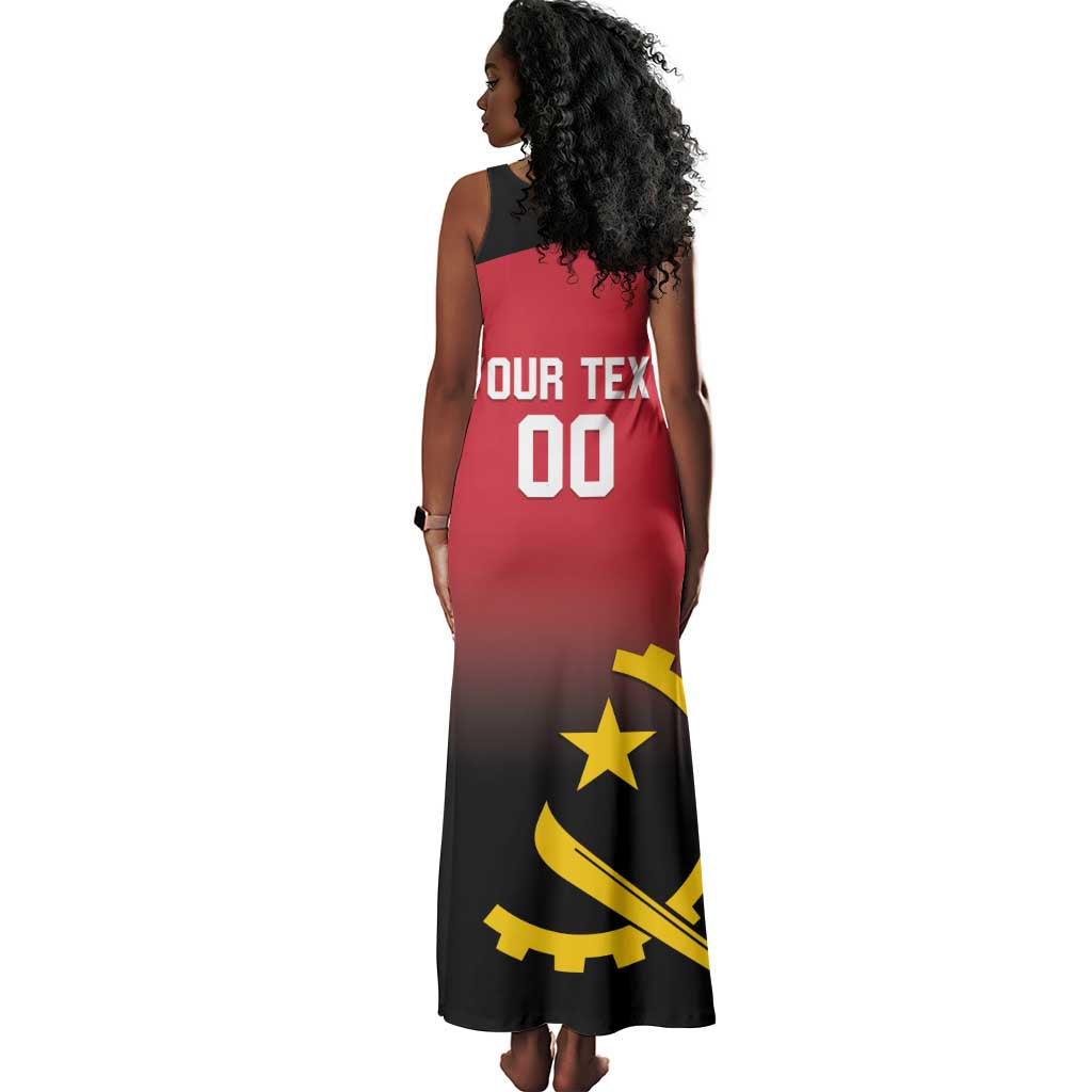 Afro Basketball Custom Angola Tank Maxi Dress Go Champions Angolan - African Pride