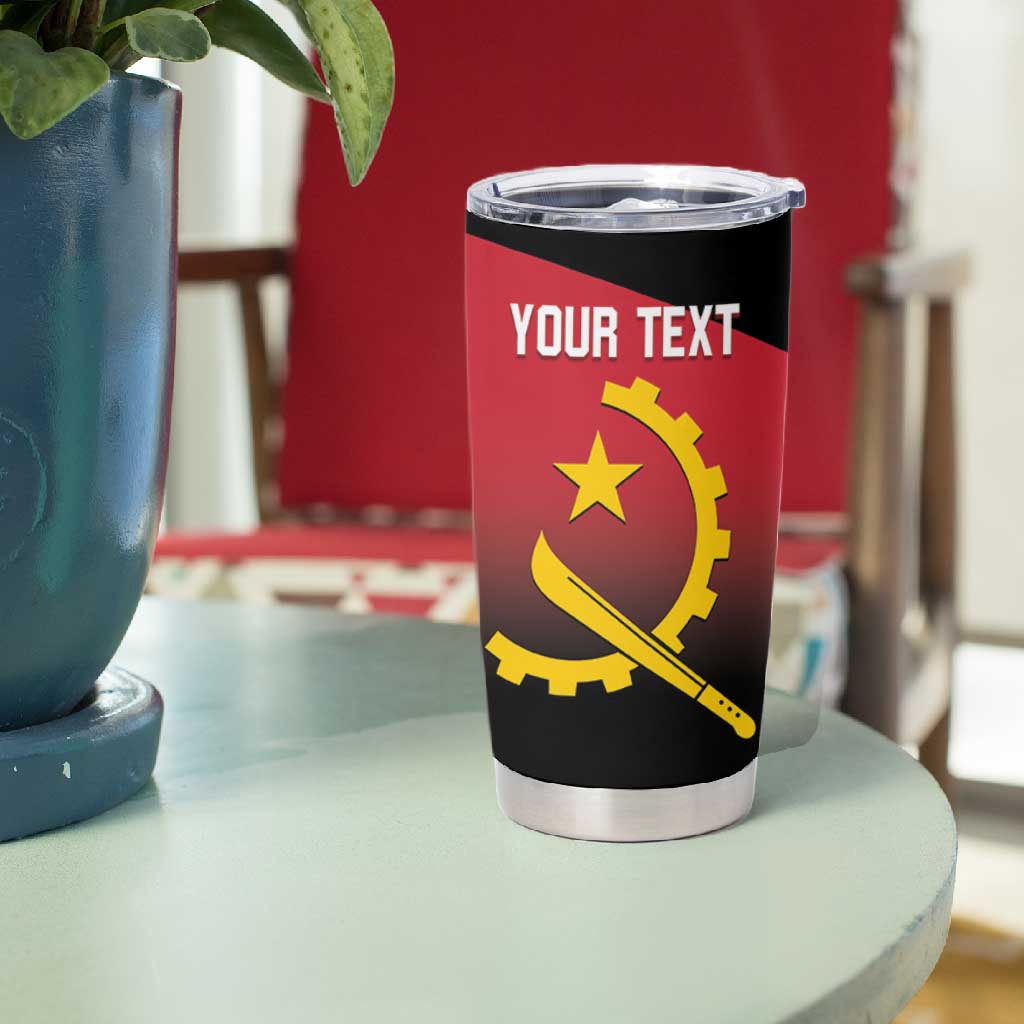 Afro Basketball Custom Angola Tumbler Cup Go Champions Angolan - African Pride