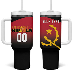 Afro Basketball Custom Angola Tumbler With Handle Go Champions Angolan - African Pride