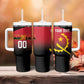 Afro Basketball Custom Angola Tumbler With Handle Go Champions Angolan - African Pride