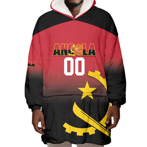 Afro Basketball Custom Angola Wearable Blanket Hoodie Go Champions Angolan - African Pride