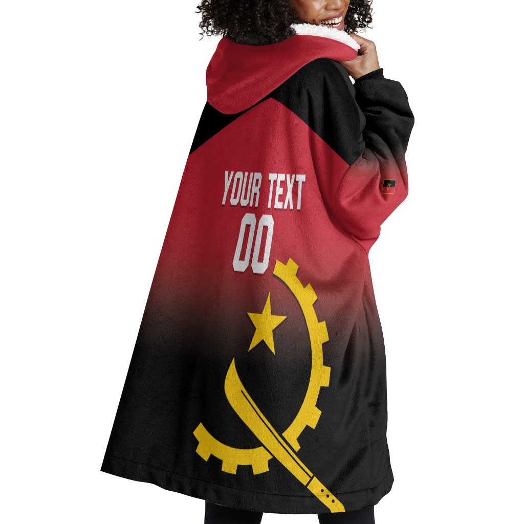 Afro Basketball Custom Angola Wearable Blanket Hoodie Go Champions Angolan - African Pride