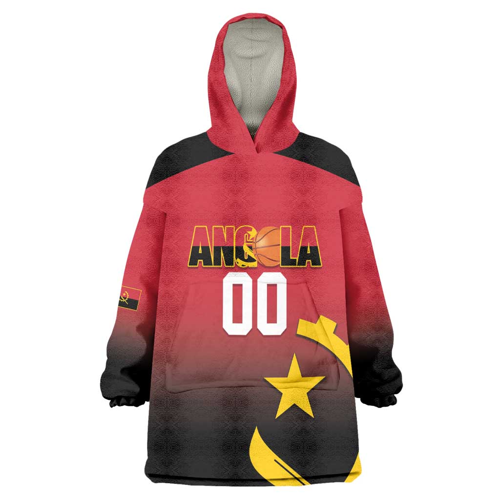 Afro Basketball Custom Angola Wearable Blanket Hoodie Go Champions Angolan - African Pride