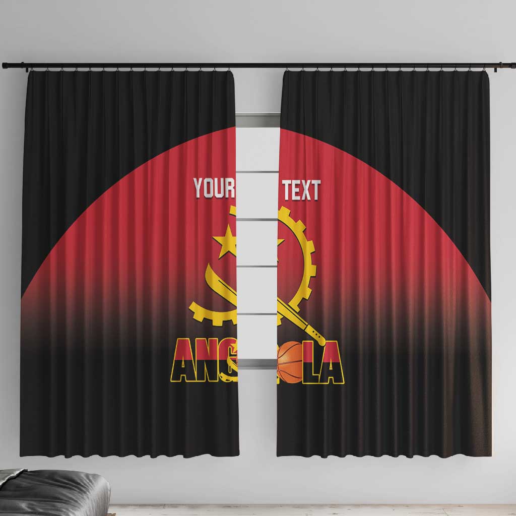 Afro Basketball Custom Angola Window Curtain Go Champions Angolan - African Pride