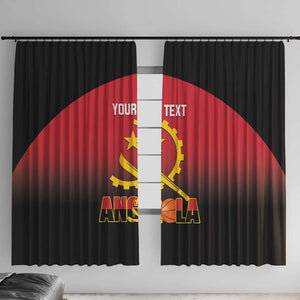 Afro Basketball Custom Angola Window Curtain Go Champions Angolan - African Pride