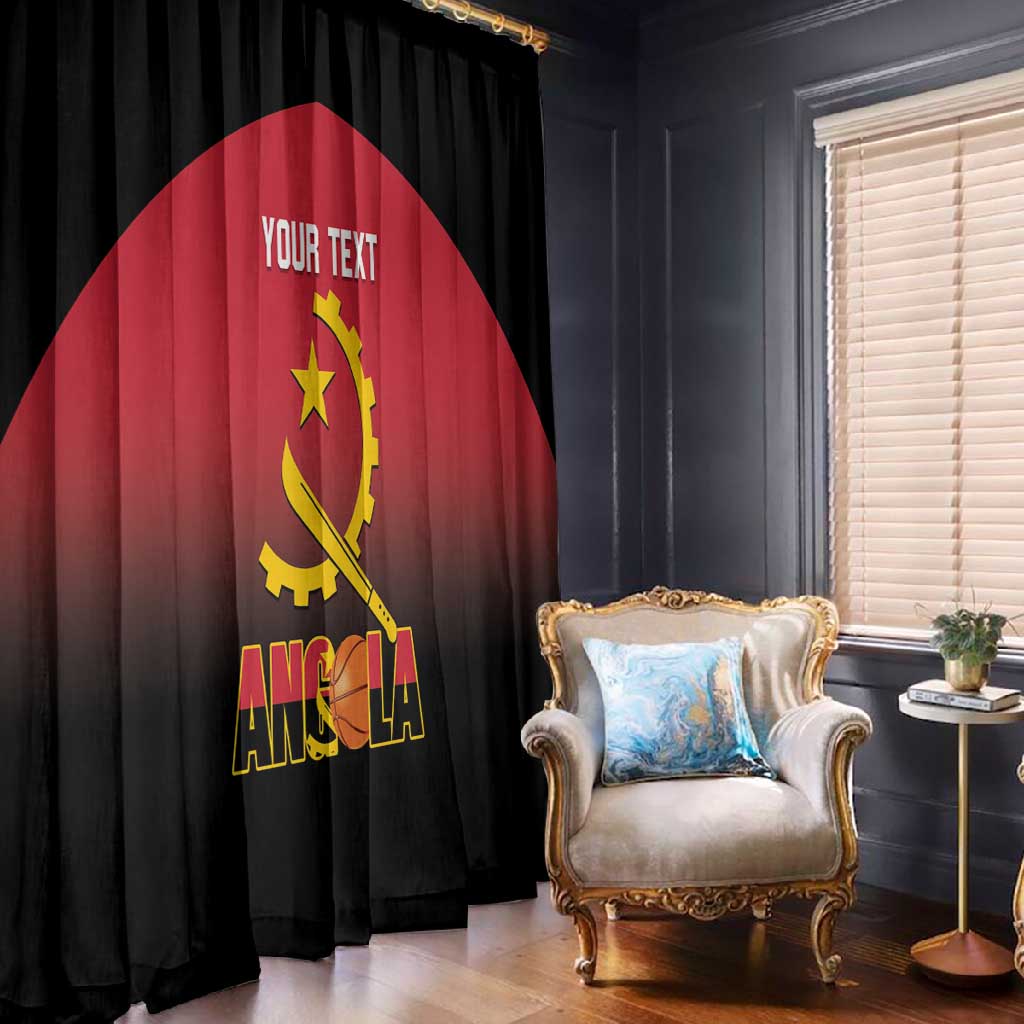 Afro Basketball Custom Angola Window Curtain Go Champions Angolan - African Pride