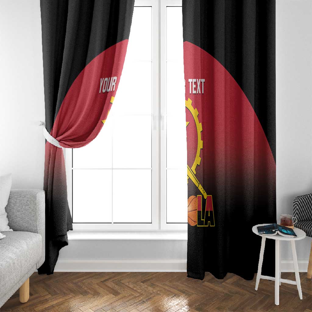 Afro Basketball Custom Angola Window Curtain Go Champions Angolan - African Pride