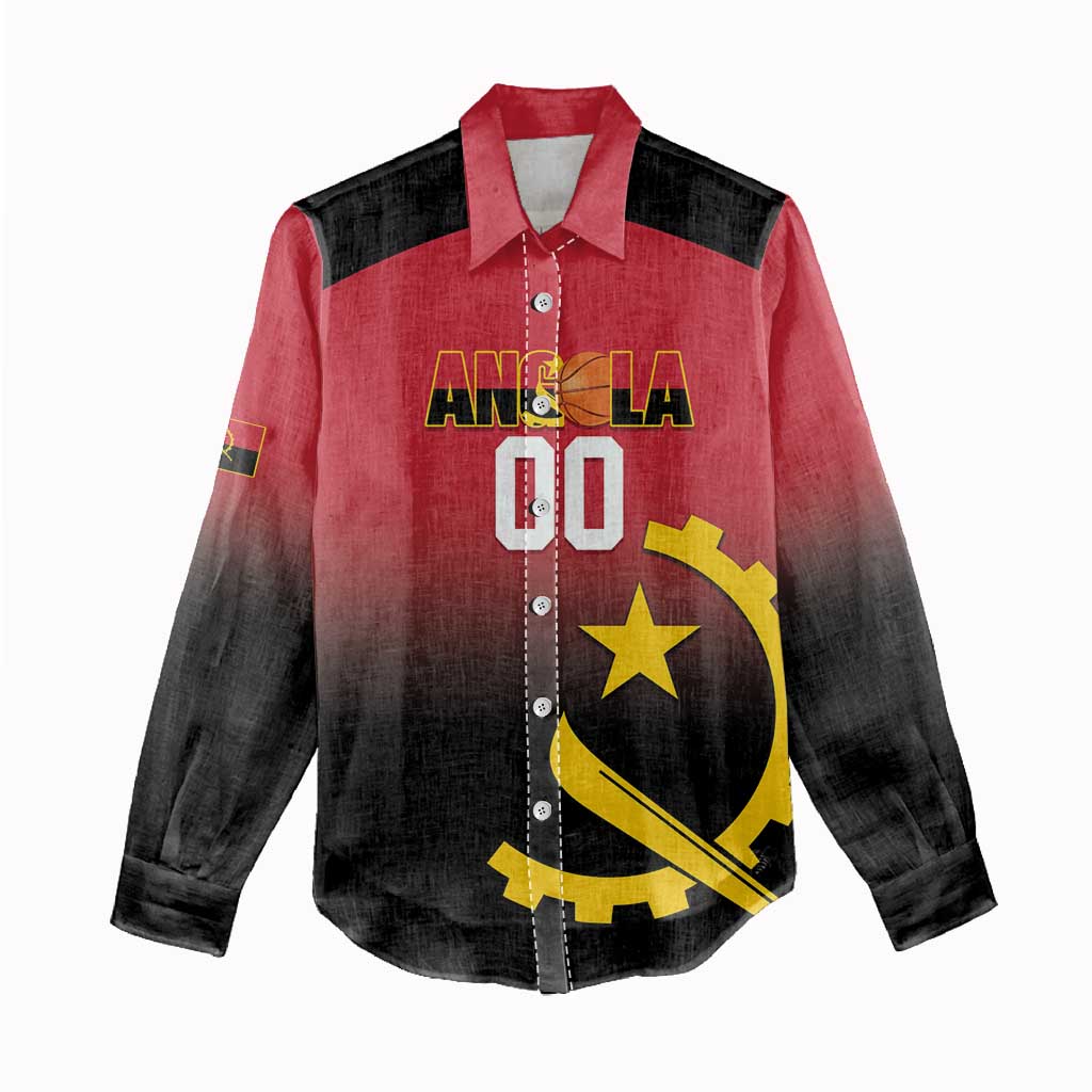 Afro Basketball Custom Angola Women Casual Shirt Go Champions Angolan - African Pride