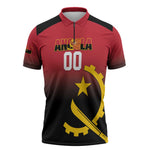 Angola Basketball Custom Zipper Polo Shirt Go Champions Angolan